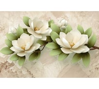 Фотообои DIVINO Магнолия с зелеными листочками 400x270 см Z-337