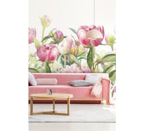 Фотообои DIVINO Розовые пионы рисунок 300x270 см Z-347