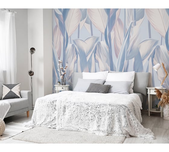 Фотообои DIVINO Тропические листья рисунок 300x270 см Z-350 1