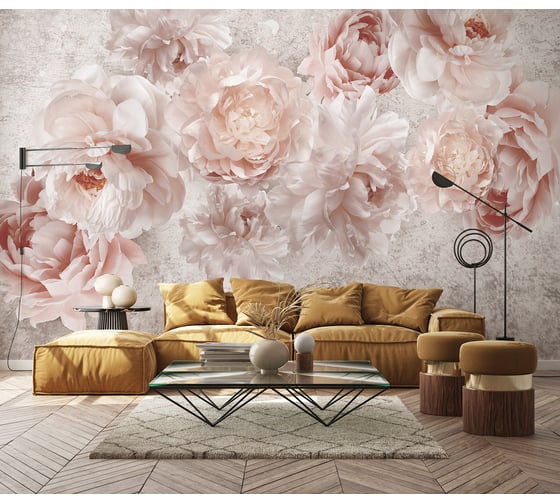 Фотообои DIVINO Нежные пионы 400x270 см Z-383 1