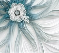 Фотообои DIVINO Голубой шелковый цветок 2 (300x270 см; 01 холст) Z-402