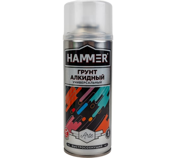 Алкидный грунт Hammer серый, 520 мл, 0.27 кг ЭК000140412 1