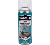 Акриловый лак Hammer глянцевый, аэрозольный, 0.23 кг, 0.52 л ЭК000140404