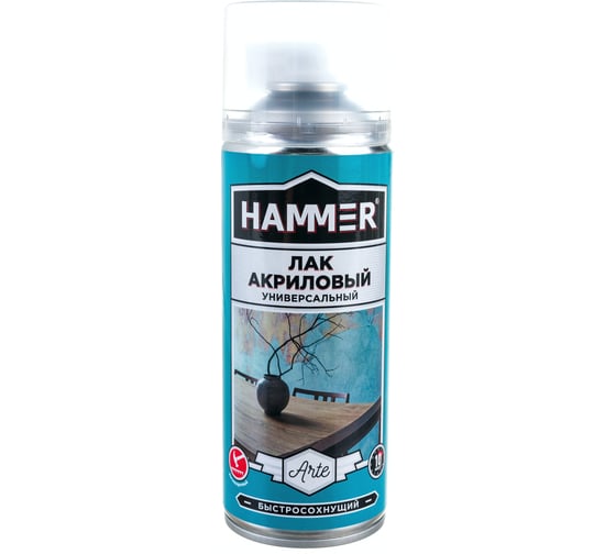Акриловый лак Hammer матовый, аэрозольный, 0.23 кг, 0.52 л ЭК000140403 1