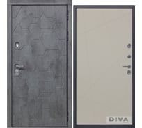 Дверь DIVA 51 2050x860 мм Правая Бетон темный - Д11 Софт шампань УТ-00074292