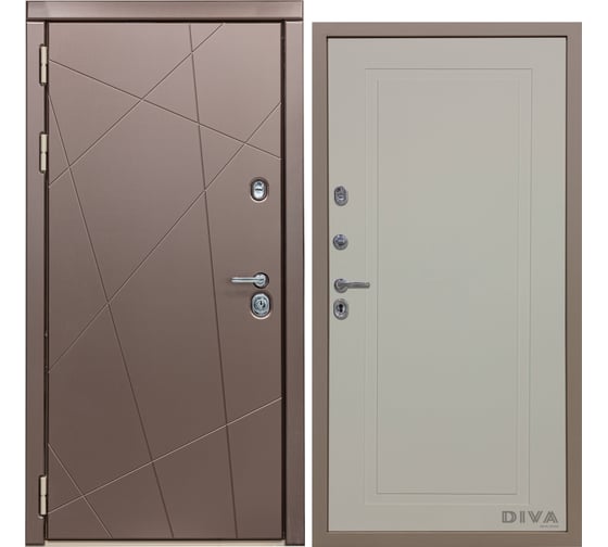 Дверь DIVA 50 2050x960 мм Левая Бронза - Н10 Софт шампань УТ-00075305