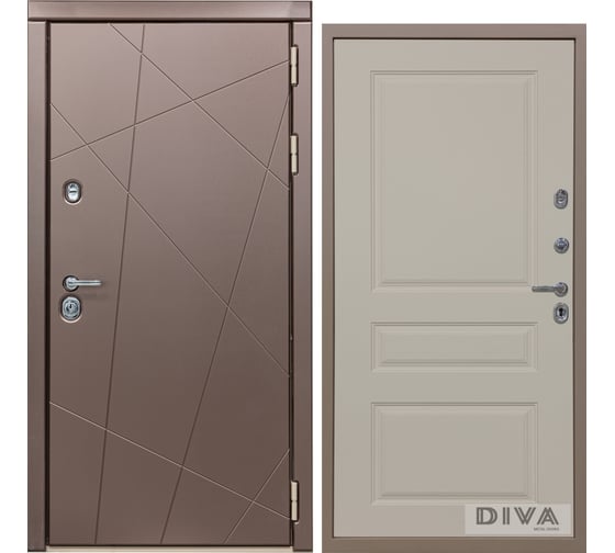 Дверь DIVA 50 2050x860 мм Правая Бронза - Д13 Софт шампань УТ-00075258 1