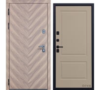 Дверь DIVA 98 2050x860 мм Левая Орех шоколадный - Д7 Софт шампань УТ-00075828