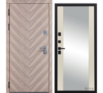 Дверь DIVA 98 Зеркало 2050x860 мм Левая Орех шоколадный - Д15 Софт шампань УТ-00075891