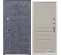 Дверь DIVA 97/3 2050x960 мм Правая Дуб графит - Д13 Софт шампань УТ-00075000