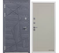 Дверь DIVA 97/3 2050x960 мм Левая Дуб графит - Н10 Софт шампань УТ-00074982