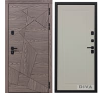 Дверь DIVA 97/2 2050x860 мм Правая Дуб коньяк - Н10 Софт шампань УТ-00074849
