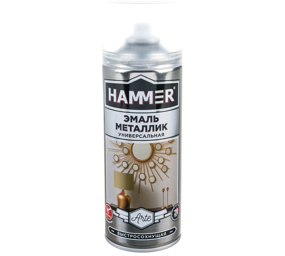 Универсальная металлизированная эмаль Hammer серебристый кварц, 0.27 кг, 0.52 л ЭК000139891