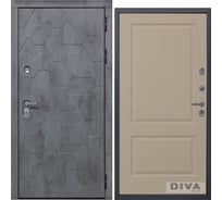 Дверь DIVA 51 2050x960 мм Правая Бетон темный - Д7 Софт шампань УТ-00071893