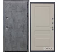 Дверь DIVA 51 2050x860 мм Правая Бетон темный - Д13 Софт шампань УТ-00075345