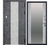 Дверь DIVA МХ-34 зеркало 2050x960 мм Правая Мрамор темный - Мрамор светлый УТ-00075590