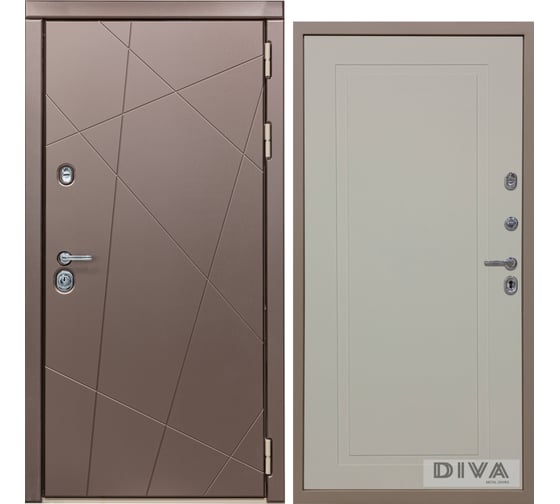 Дверь DIVA 50 2050x860 мм Правая Бронза - Н10 Софт шампань УТ-00075303