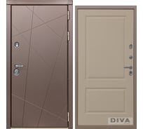 Дверь DIVA 50 2050x960 мм Правая Бронза - Д7 Софт шампань УТ-00075284