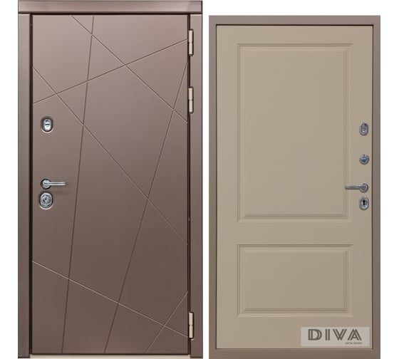 Дверь DIVA 50 2050x860 мм Правая Бронза - Д7 Софт шампань УТ-00075282