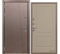 Дверь DIVA 50 2050x860 мм Левая Бронза - Д7 Софт шампань УТ-00075281