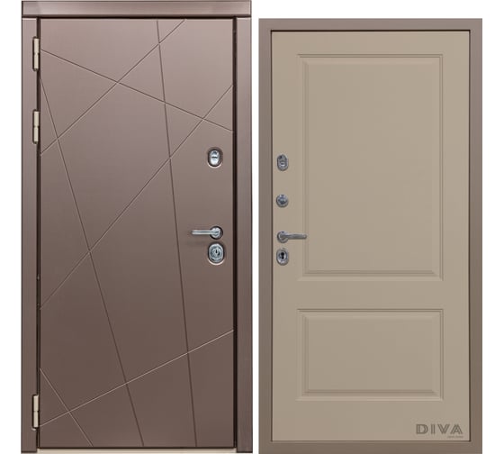 Дверь DIVA 50 2050x860 мм Левая Бронза - Д7 Софт шампань УТ-00075281