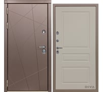 Дверь DIVA 50 2050x960 мм Левая Бронза - Д13 Софт шампань УТ-00071758