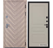 Дверь DIVA 98 2050x960 мм Правая Орех шоколадный - Д13 Софт шампань УТ-00075849