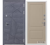 Дверь DIVA 97/3 2050x960 мм Правая Дуб графит - Д7 Софт шампань УТ-00074895