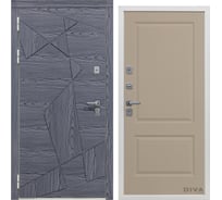 Дверь DIVA 97/3 2050x860 мм Левая Дуб графит - Д7 Софт шампань УТ-00074891