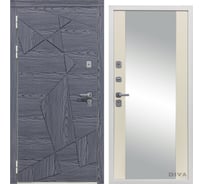 Дверь DIVA 97/3 Зеркало 2050x860 мм Левая Дуб графит - Д15 Софт шампань УТ-00074916