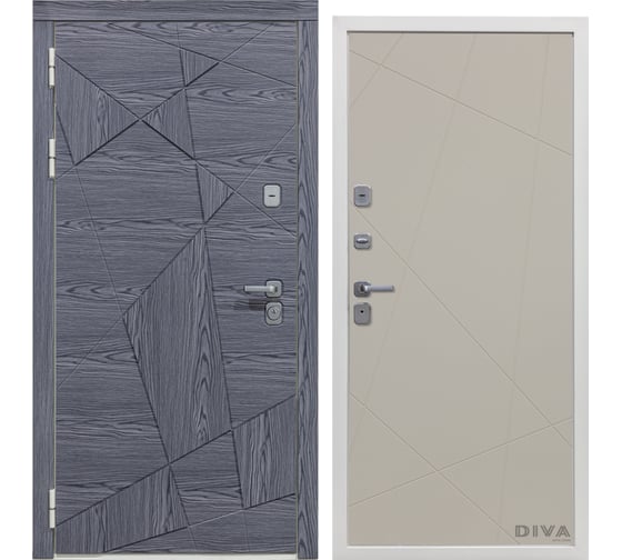 Дверь DIVA 97/3 2050x860 мм Левая Дуб графит - Д11 Софт шампань УТ-00074882