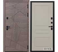 Дверь DIVA 97/2 2050x960 мм Правая Дуб коньяк - Д13 Софт шампань УТ-00074830