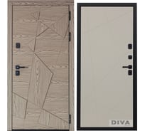 Дверь DIVA 97/1 2050x960 мм Правая Дуб натуральный - Д11 Софт шампань УТ-00073311