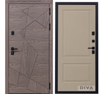 Дверь DIVA 97/2 2050x960 мм Правая Дуб коньяк - Д7 Софт шампань УТ-00074838