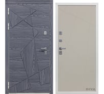 Дверь DIVA 97/3 2050x960 мм Левая Дуб графит - Д11 Софт шампань УТ-00074884