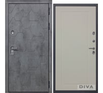 Дверь DIVA 51 2050x860 мм Правая Бетон темный - Н10 Софт шампань УТ-00075367
