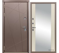Дверь DIVA 50 Зеркало 2050x860 мм Левая Бронза - Д15 Софт шампань УТ-00075330