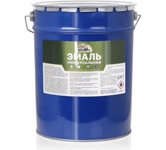 Универсальная алкидная эмаль Эксперт (полуматовая; красная; 25 кг) 30699