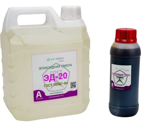 Эпоксидная смола ArtEpoxy ЭД-20 (5 кг; с отвердителем ПЭПА 500 гр) ВИ-21634