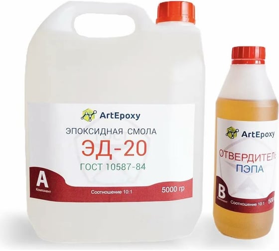 Эпоксидная смола ArtEpoxy ЭД-20 (5 кг; с отвердителем ПЭПА 500 гр) ВИ-21634