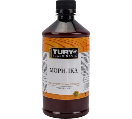 Деревозащитная морилка TURY лиственница, 0,5 л 2004573