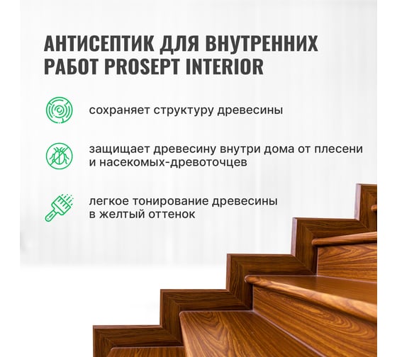 Антисептик PROSEPT INTERIOR для внутренних работ 5 л, концентрат 1:10 003-5