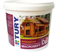 Тонирующий антисептик TURY D-5 АКВА-Декор (рябина; 3 л) T1-00004726