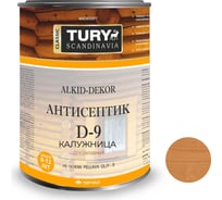 Тонирующий антисептик TURY D-9 Alkid-Dekor (калужница; 0,9 л) T1-00002221