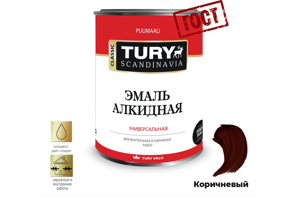 Грунт эмаль tury