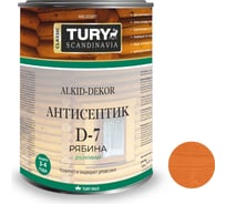 Тонирующий антисептик TURY D-7 Alkid-Dekor рябина, 0.8 л 20014895