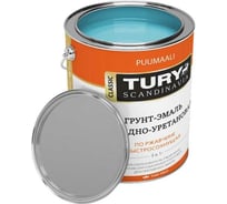 Грунт-эмаль TURY АУ по ржавчине 3 в 1 голубая, 0,9 2005497