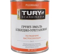 Грунт-эмаль TURY АУ по ржавчине 3 в 1, темно-серая (RAL 7024), 0.9 кг T1-00003562