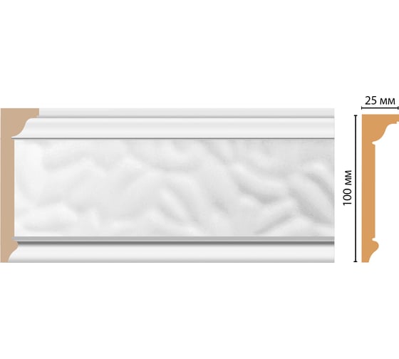 Потолочный плинтус Decomaster 100x25x2400 мм D215-114