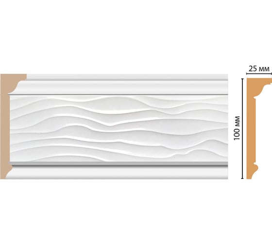 Потолочный плинтус Decomaster 100x25x2400 мм D218-114